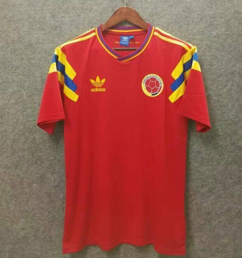 1990 Colombia Retro Away Kit Soccer Jersey